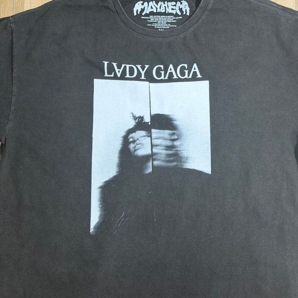 Urban Outfitters Lady Gaga Mayhem Black Shirt Size XL Oversize Boxy Comfy Tee - Picture 2 of 5